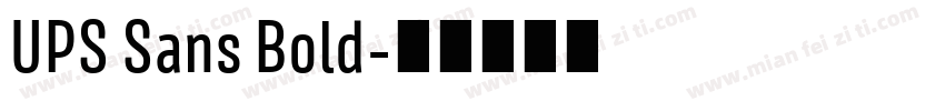 UPS Sans Bold字体转换